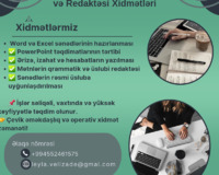 Sənədlərin Hazırlanması və Redaktəsi Xidmətləri 🔹