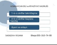 Azerbaycan dili riyaziyyatdan usaq hazirlayiram