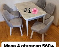 Metbex üçün stol stul desti