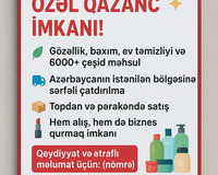 Onlayn iş + keyfiyyətli məhsul imkanı ✨