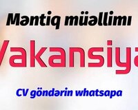 Vakansiya kursa məntiq müəllimləri əməkdaşlığa dəvət olunur