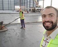beton şlifovka etmək vertalyotla