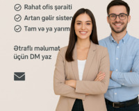 Gənclərə ofis daxili iş təklifi