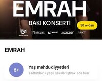 Emrahin konsertine 3 eded bilet