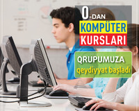 Kompüter kursuna qeydiyyat başladı