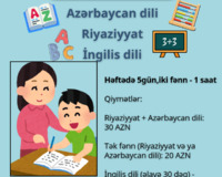 Onlayn ibtidai sinif hazırlığı (Azərbaycan d. və Riyaziyyat)