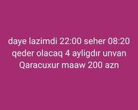 Gece smen daye teleb olunur