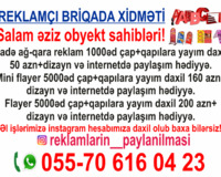 Flayer buklet çap və qapılara yayım xidməti