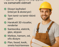 ?️ Təmir tikinti dizayn layihə xidmətləti