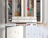 Altı qapılı dolablar təmiz laminatla