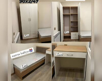 Çarpayo + Dolab + Yazi masasi