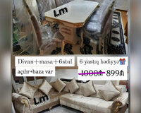 Divan + Masa dəsti