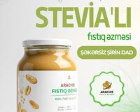 Stevialı fıstıq əzməsi