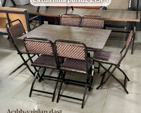 Açlıb-yığılan masa destleri (metbex, bağ, kafe üçün)