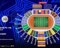 Qarabağ ajax oyununa bilet sektor 19 sıra 11 yer 2