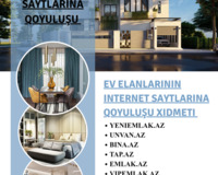 Ev elanlarini saytlara qoyulus xidmeti