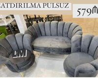 Papatya divan + 2 kreslo destleri