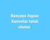 Baxçaya Aşpaz Xanımlar tələb olunur