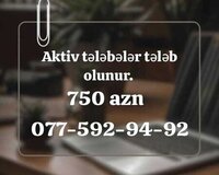 Ali təhsilli gənclər üçün yeni iş