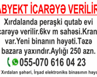 Xirdalanda obyekt icreye verilir