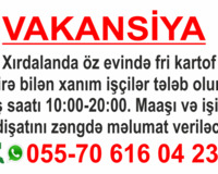 İnstagram üzərindən işləyə biləcək xanım işçilər tələb olunu