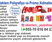 Reklam poliqrafiya və promo xidmətləri