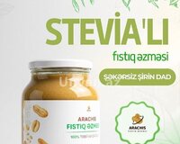 Stevialı fıstıq əzməsi