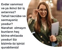 Xanımlar üçün yüksək gəlirli iş