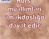 Vakansiya kurs müəllimləri əməkdaşlığa dəvət edir
