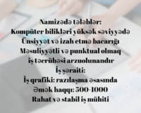 Tehsil sistemine komyuter muellimi axtarilir