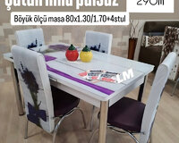 Üstü şüşə masa dəstləri