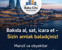 Baku City Real Estate makler işi qəbul edir
