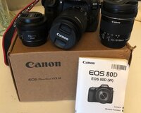 Canon 80d dslr Camera with 4 Lenses