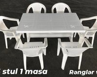Plastik Masa və oturacaqlar