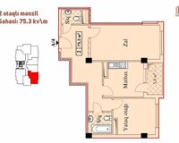 Gəncə pr. 249a, 2 комната , Xətai район
