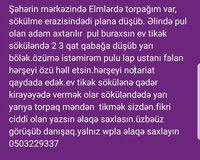 Yasamal rayonu Bəşir Səfəroğlu kücəsi 7 sot , Yasamal rayonu