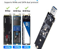 M.2 Sata/nvme Ssd To Usb 3.1 Adapter