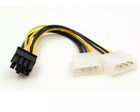 Dual Molex Lp4 4 Pin to 8 Pin Power Cable