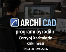 Archicad dərsləri çertyoj sxem xəritəçəkmə öyrədilir