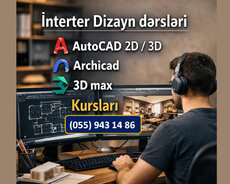 Autocad Archicad 3ds max Vray kurslari