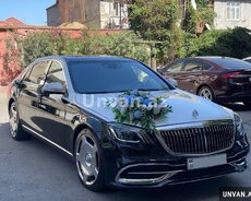 Maybach Sclass ag qara kiraye gelin masini