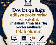 Dövlət qulluğu üzrə müəllimlər tələb olunur