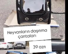 Heyvanların daşınma çantaları göy