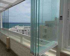 Qatlanan cam balkon
