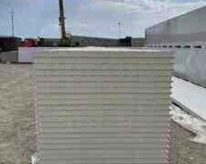 40, 50, 100 mm qalınlıqlı sendvic panel
