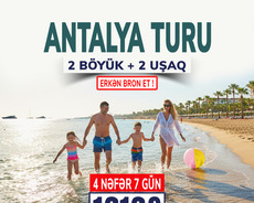 2 Böyük 2 Uşaq ailəvi Antalya tətili