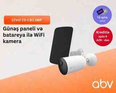 Günəş paneli və batareya ilə WiFi kamera