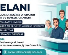 Operator tələb olunur