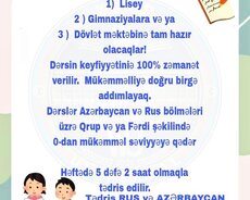 Məktəbəqədər və İbtidai sinif hazırlığı Rus və Azərbaycan bö