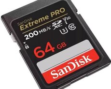 Yaddaş kartı Sandisk Extreme Pro 64gb 200mb/s